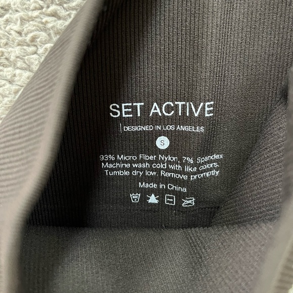 SET ACTIVE WORKOUT ONE SHOULDER BRA BROWN - Picture 2 of 2